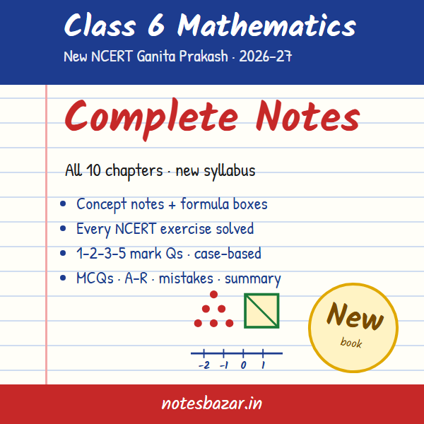 Cover of Complete Maths Notes for Class 6 (New NCERT Ganita Prakash 2026-27)